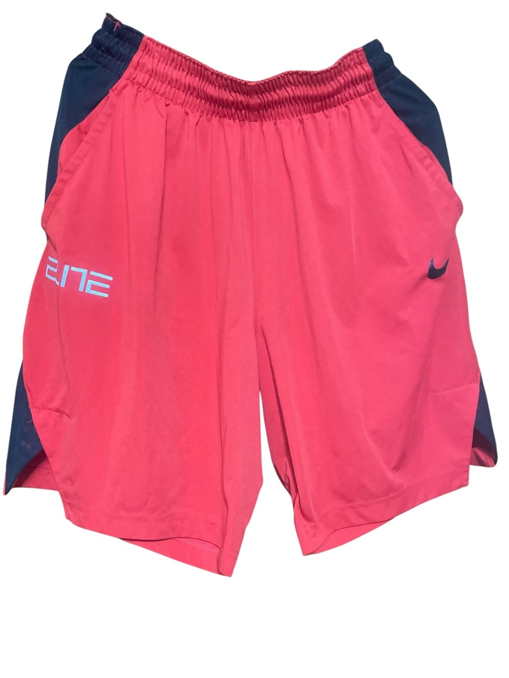Nike Women’s Coral Pink Athletic Shorts with Navy Panels